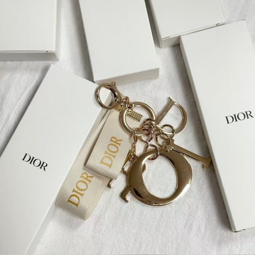 Dior Gold and Cream Key Holder
